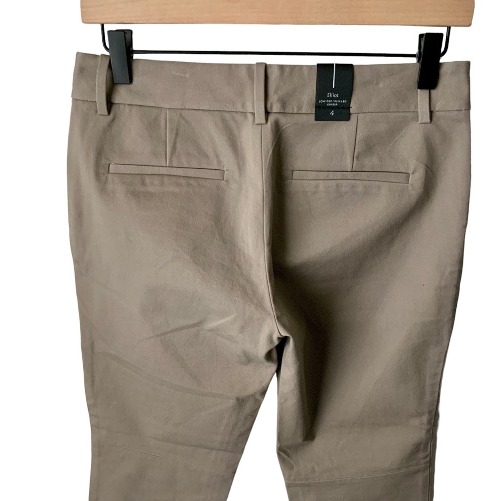 NWT ARITZIA Babaton Elliot Pants Grazer Slim Leg Grazer Brown Tan Khaki Size 4 - Picture 6 of 14
